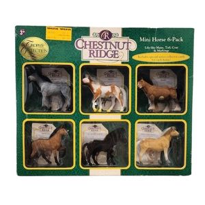 Vintage 1996 Chestnut Ridge Trophy Collection Mini Horse 6-Pack New Toy R Us